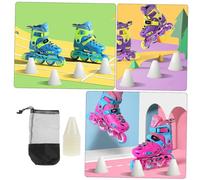 Gatuida Luminous Training Marker Cones Windproof Skating Agility Cones with Stable Flat Bottom for Roller Skating Practice and Sports Training