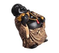 Gatuida Maitreya Buddha Statue Resin Sculpture with Stable Base Buddhist Ornament for Office and Home Decor Creative Feng Shui Luck and Blessing