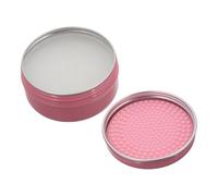 Gatuida Makeup Brush Cleaner Set Silicone Scrubber Mat and Peach Scented Soap 50g Tin Box for Cosmetic Brush Cleaning and Puff Removal, Portable Beauty Tool for Makeup Artists and Home Use