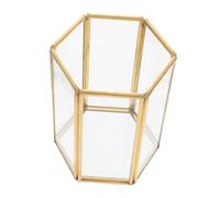 Gatuida Makeup Brush Holder Organizer Glass Makeup Vanity Storage Box with Large Capacity Strong Bearing Capacity Fine Workmanship High-end Atmosphere for Desk and Home