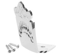Gatuida Mandolin Tailpiece 8-String Metal Bridge Tailpiece with Screws Chrome Mandolin Accessory for Musical Instrument Parts