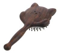 Gatuida Massage Comb Portable Detangling Hair Brush for All Hair Types Scalp Massage Relaxation Natural Sandalwood Paddle Brush for Women