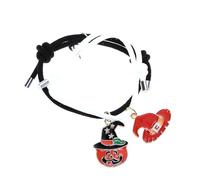 Gatuida Matching for Couples, 1 Pair Heart Charm Bangle Set Black and White Pumpkin Hat Design, Connecting Relationship for Boyfriend and Girlfriend