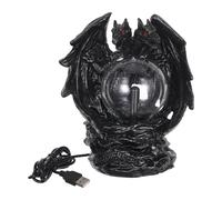 Gatuida Medieval Dragon Plasma Lamp - USB-Powered Electrostatic Plasma Ball Lamp with Color-Changing Glow for Horror Decor Fantasy Desk Lighting and Halloween Props
