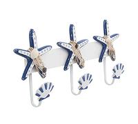 Gatuida Mediterranean Style Coat Rack Wall Hooks Creative and Shell Design Home Decoration for Hallway Bedroom Bathroom with Strong Bearing Capacity