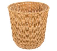 Gatuida Medium Imitation Rattan Woven Storage Basket Trash Can Sundries Waste Basket for Bedroom and Home Organization