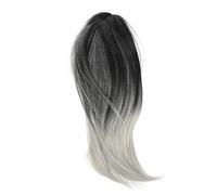 Gatuida Medium Straight Wig Gradient Haze Hairpiece Shoulder Natural Hair Wig for Cosplay
