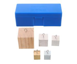 Gatuida Metal Density Cube Set with Copper, Iron, Aluminum, and Wood Blocks for Physics Experiments, Featuring Precision Measurement Support and Versatile Material Selection, for Chemistry