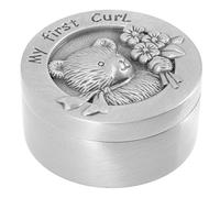 Gatuida Metal Fetal Hair Keepsake Box for Stainless Steel Curl Storage Smooth Surface Memory Souvenir Portable Hair Holder Childhood Preservation