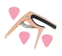 Gatuida Metal Guitar Capo with Tension for Acoustic and Electric Guitars Portable Clip Rose Gold
