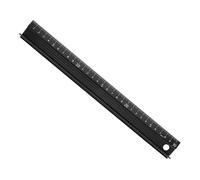 Gatuida Metal Sewing Ruler Black Iron Crafting Measuring Tool with Precise Scale Wear Resistant Surface for Quilting Leather Work Tailoring and DIY Projects