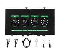 Gatuida Mic Preamp Interface with Echo and Volume Control, Dual Microphone Kit for Stage Speaking, Game Chat, DJ Karaoke, Teaching Lectures, Mute Switch