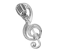 Gatuida Microphone Music Note Brooch Pin Creative Jewelry for Women Elegant Costume Accessory for Parties Birthdays and Banquets Idea for Music Lovers