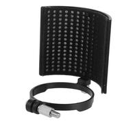 Gatuida Microphone Pop Filter Cover Prevents Wind Noise in Black Plastic U-shaped Sturdy and Easy to Install, for Recording, Broadcasting, and Live Streaming