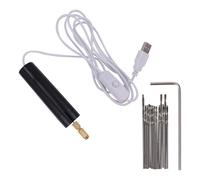 Gatuida Mini Electric Drill USB Cordless Rotary Tool 10pcs 0.9mm 3pcs 1.1mm Bits and Wrench, Portable Wireless Handheld Woodworking Engraving Pen for DIY Crafting