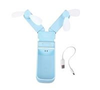 Gatuida Mini Folding Usb Rechargeable Fan Double-headed Electric Table Fan for Outdoor Travel Cooler Lightweight Design Speed