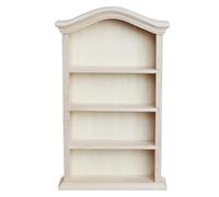Gatuida Mini Furniture Model Plastic Bookcase Yellow 6.10X3.66X1.10In Creative Mini Storage Rack for Dollhouse Accessories and Model Simulation