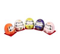 Gatuida Mini Japanese Ceramic Ornament for Home and Car Dashboard Zen Lucky Figurine for Wealth and Blessings Porcelain Statue for Prosperity and Family Safety Unique Traditional