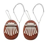 Gatuida Mini Kalimba with Rope 8-key Portable Thumb Piano Wood Metal Finger Piano for Travel Shared Activities Elegant Water Drop Design for Music Lovers