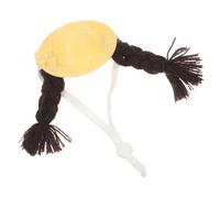 Gatuida Mini Knitted Pet Hat for Hamster and Rabbit in Yellow Yarn with Braid Shape, Protective and Versatile Use, for Holiday Party and Costume Accessories