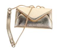 Gatuida Mini PU Ladies Formal Clutch Handbag Portable Phone Holder Crossbody Bag for Women Chic Gold Envelope Purse Versatile Evening Cocktail Party Wedding Accessory