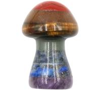 Gatuida Mini Stone Mushroom Decor Polished Agate Gemstones for Yoga Meditation and Chakra Balancing Natural Crystal Stones for Indoor Plant Pots