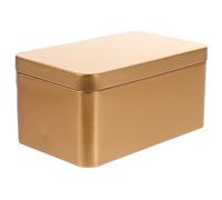 Gatuida Mini Tin Container Tinplate Tea Canister Metal Tin Box, Rectangular Empty Tinplate Containers with Lids for Home Organizer Gifts Car Keys Crafts Storage Tin Candy Container