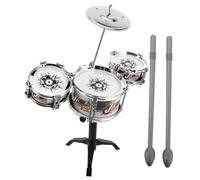 Gatuida Mini Toddler Drum Set Child-friendly Jazz Drum Kit Black Color Early Development Musical Instrument Toy for Kids