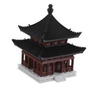 Gatuida Miniature Chinese Pavilion Model Ancient Building Ornament for Fish Tank and Desktop Micro Landscape Aquarium Decor with Detailed Compact Design and Timeless Cultural Charm
