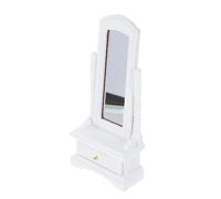 Gatuida Miniature Dressing Mirror for Dollhouse with Birch Wood Construction Elegant Full Design Compact and Mini House Furniture Ornament for Playroom Decor