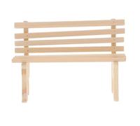 Gatuida Miniature Wooden Dollhouse Bench Model for Fairy Garden and Interior Decoration Craftsmanship Mini Bench Accessory for DIY House Models and Miniature Scenes