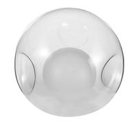 Gatuida Modern Clear Double Glass Globe Lamp Shade with Socket Heat Dissipating Round Dome Cover for Vanity Light Ceiling Fixture and Outdoor Lamp Post Globes Transparent Replacement Shade