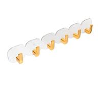 Gatuida Modern Golden 6-Linked No-Drill Wall Hook Rack Pet Material Easy to Care for Holding Coats Multi-Purpose Coat Hooks for Hotel and Office