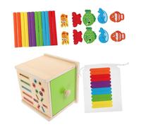 Gatuida Montessori Wooden Shape Sorting for Educational Puzzle Game Enhancing Hand-eye Coordination Logical Thinking Visual Recognition Solid Wood Construction for Early Learning and