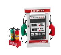 Gatuida Multi-function DIY Gas Station Model with Dual Digital Display and Voice Prompt Self-service Dual Nozzle and Imaginative Role Play Educational