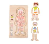 Gatuida Multi Layer Human Body Structure Puzzle for Educational Learning Cartoon Design Enhances Cognitive Skills Hand Eye Coordination and Logical Thinking Development