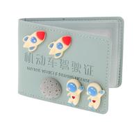 Gatuida Multi-use Driver License Holder Sleeve Cute and Creative Dual Function Id Card Protector for Driving License for Travel and Everyday Use Card Slots Rocket Star Design