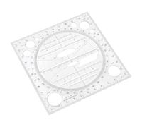 Gatuida Multifunctional Drawing Ruler Template for Students and Teachers, Plastic Geometric Measuring Tool with Precise Measurement, for School and Home Use in Mathematics and Craft