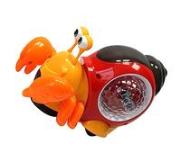 Gatuida Music Light Up Crawling Crab for Months Rotating Shell with Sound Safe Smooth Surface Educational Walking for Early Development