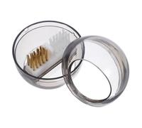 Gatuida Nail Drill Bit Cleaning Brush with Soft and Hard Wire Bristles for Salon and Home Use Detail Copper Wire and Nylon Brush for Efficient Nail Tool Maintenance Prolongs Drill Bit Life