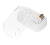 Gatuida Nail Drill Bits Storage Holder and Drill Bit Holder 30 Holes 12X6.3X6Cm Sturdy Plastic Organizer for Professional Salon Use with Cleaning Brush