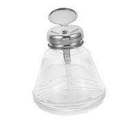 Gatuida Nail Polish Remover Glass Bottle with Press Pump, 2# Japanese Style Refillable Liquid Dispenser for Travel and Nail Art Cleaning