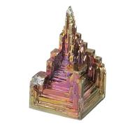 Gatuida Natural Crystal Stones Crystals Decor Bismuth Ingot Bismuth Mineral Gemstone Science Classroom Specimens Bismuth Metal Crystal Personality Air Plants Strawberry Stem Remover