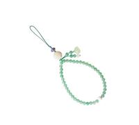 Gatuida Natural Green Strawberry Crystal Phone Anti-lost Chain Wrist Strap Lightweight Hanging Lanyard for Smartphones with Detachable Design and Easy Installation