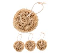 Gatuida Natural Loofah Dish Scrubber Sponges 4pcs Set Non-Sticky Oil Kitchen Cleaning Loofah Multifunctional Eco-Friendly Dishwashing Brush for Home Use