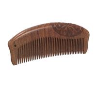 Gatuida Natural Sandalwood Wood Comb Anti-static Scalp Massage Hair Care Tool with Smooth Teeth for Men and Women Double-sided Engraved Ebony Handle for Gentle Detangling and Relaxation