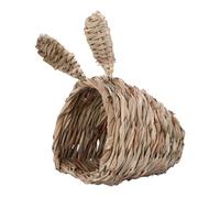Gatuida Natural Seremban Grass Woven Nest Bed for Guinea Pig and Rabbit Durable Pet Sleeping House Providing Spacious Safe and Soothing Environment Handmade Eco Friendly Animal Habitat
