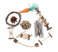 Gatuida Natural Wood Hamster Chew for Small Pets Molar Chewing Accessories Healthy Teeth Grinding for Guinea Pigs Rabbits Rats and Budgies Playful Dental Care Kit