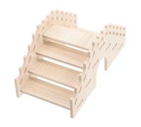 Gatuida Natural Wood Hamster Ladder Bridge Climbing for Small Pets Sturdy Rat Ladder for Exercise and Play Safe Wooden Cage Accessory for Gerbils Guinea Pigs and Little Birds