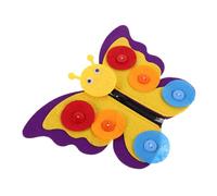 Gatuida Non Woven Button Board Educational for Preschoolers Lightweight Sensory Activity Zipper and Button Practice Busy Board Develops Motor Skills and Hand Eye Coordination